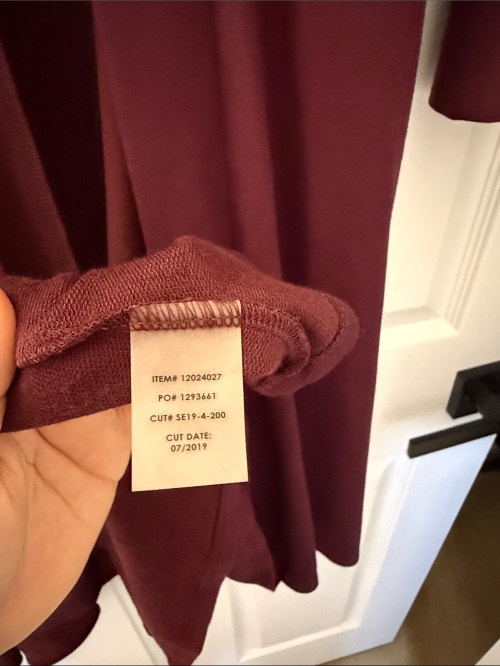 Torrid Super Soft Slub Duster Burgundy - Picture 5 of 6